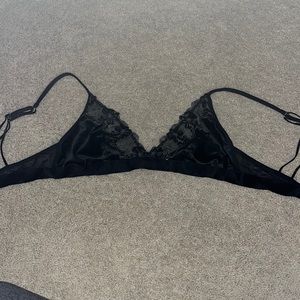 Unlined satin lace bralette by Aerie